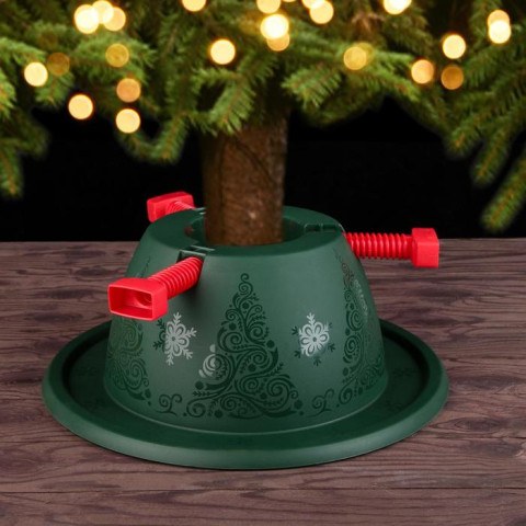 Подставка для ёлки Martika «Невио», пластик, зелёный/красный