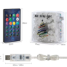 Светодиодная гирлянда нить Звезды перламутр RGB, Buetooth, пульт 50Led на прозрачном проводе F17023