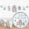 Тарелки "С Днем Рождения" Зверята Бохо