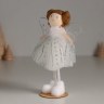 Интерьерная кукла текстильная «Ангелочек в белом платье и в белых валеночках»
