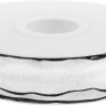 Лента тканевая Элегантная волна, Белый/Черный