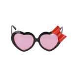 Очки карнавальные "Сердечки", черная оправа с бантом