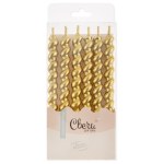 Свечи Роскошная серия, Золото, Металлик, с держателями