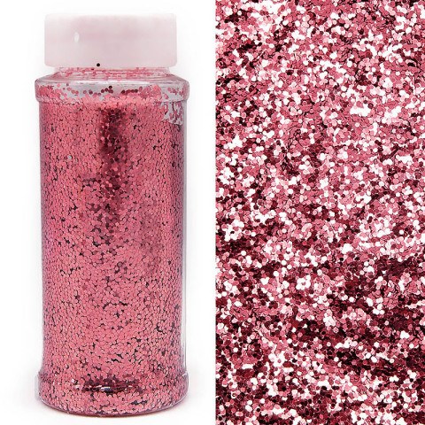 Конфетти фольга Шестиугольники, Яркое Розовое Золото, Металлик