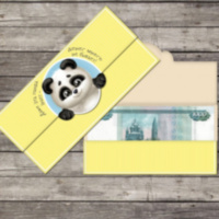 Конверт для денег "Даже панда знает" формовой