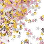 Конфетти фольга Звезда, Ассорти Делюкс, Металлик