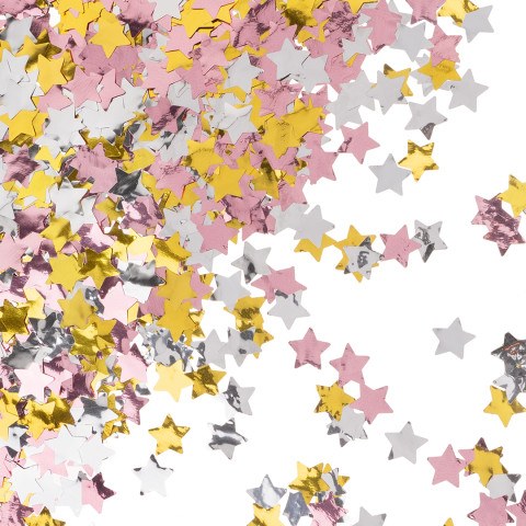 Конфетти фольга Звезда, Ассорти Делюкс, Металлик