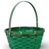 Корзина плетеная, ручка складная, зеленый (к9439830) 10918307