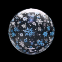 Сфера Deco Bubble, Снежинки белый/голубой , Прозрачный, Кристалл