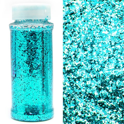 Конфетти фольга Шестиугольники, Голубой, Металлик