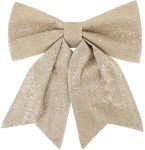 Декоративный бант Праздничный, Шампань, с блестками