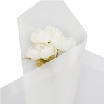 Пленка матовая "Pure" с широкой перламутровой каймой, Белая