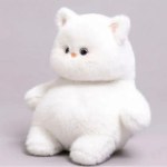 Мягкая игрушка Толстый кот, Белый