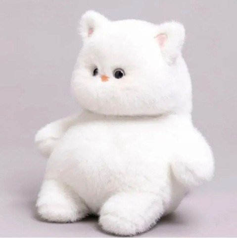 Мягкая игрушка Толстый кот, Белый