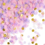 Конфетти Круг, фольга и тишью, Нежный микс, Металлик