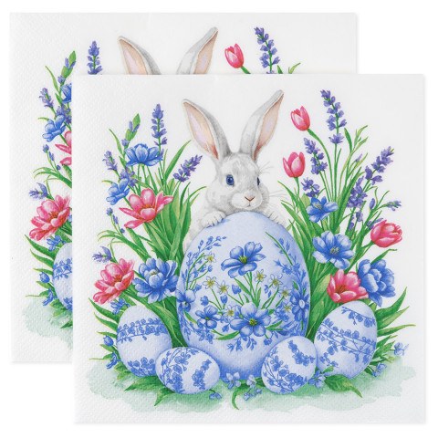 Сервировочные салфетки, Кролик с пасхальным яйцом