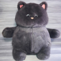Мягкая игрушка Толстый кот, серый