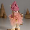 Интерьерная кукла текстильная «Малышка в розовом на лыжах»
