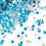Конфетти фольга Звезда, Голубой микс, Металлик