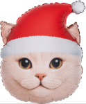 Фигура Новогодний котик, Сатин #нг