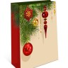Пакет подарочный Ветка ели с новогодними игрушками #нг