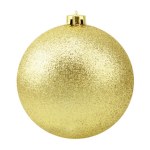 Новогодний шар Золотой с глиттером