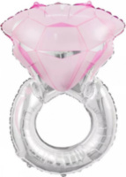 Фигура, Кольцо с бриллиантом, Розовый