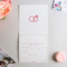 РАСПРОДАЖА! Свадебное приглашение с лентой «Мрамор», с тиснением, дизайнерский картон