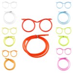 Трубочки Очки для коктейлей (пластик), микс