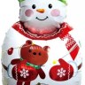 Фигура Снеговик с плюшевым мишкой
