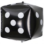 Фигура 3D Куб Кость игральная Black