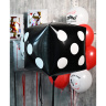 Фигура 3D Куб Кость игральная, черный / Black