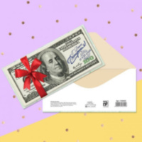 РАСПРОДАЖА! Конверт для денег «С Днём Рождения» доллары