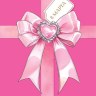 Открытка 8 Марта, розовый бант, глиттер