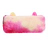 Пенал школьный меховой на молнии Calligrata «Кошечка с ушками», МИКС