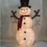 Снеговик в черной шляпе светодиодная фигура из проволоки