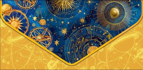 Конверт премиум Звезды, вырубка, конгрев, лак твин, фольга холодная