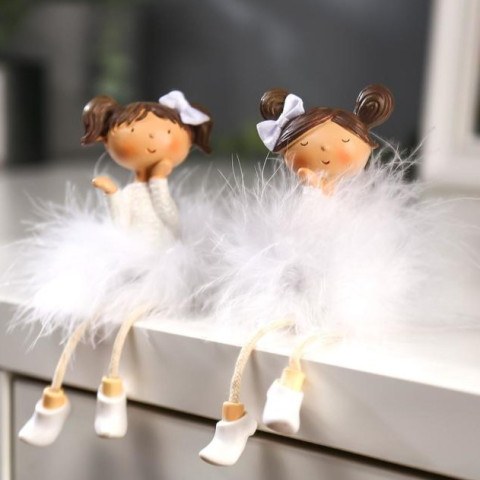 Фигурка полистоун «Малышка в пуховой юбке», Микс