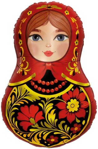 Ag Фигура, Матрешка Золотая роспись