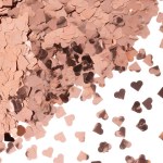 Конфетти фольга Сердце, Розовое Золото, Металлик