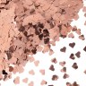 Конфетти фольга Сердце, Розовое Золото, Металлик
