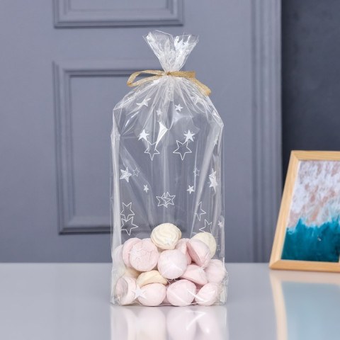 Пакет фасовочный БОПП, с донной складкой, «Звёзды»