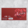 Мини-открытка «Люблю», сердце из роз