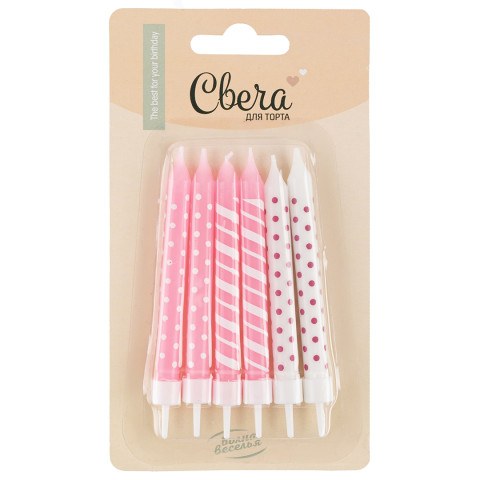 Свечи Розовый микс