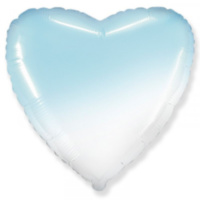 FM Сердце Бело-Голубой, градиент / Heart White-Blue gradient