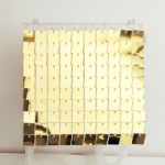 Декоративные панели с квадратными пайетками, Белое золото