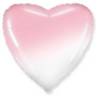FM Сердце Бело-Розовый, градиент / Heart White-Pink gradient