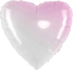 FM Сердце Бело-Розовый, градиент / Heart White-Pink gradient