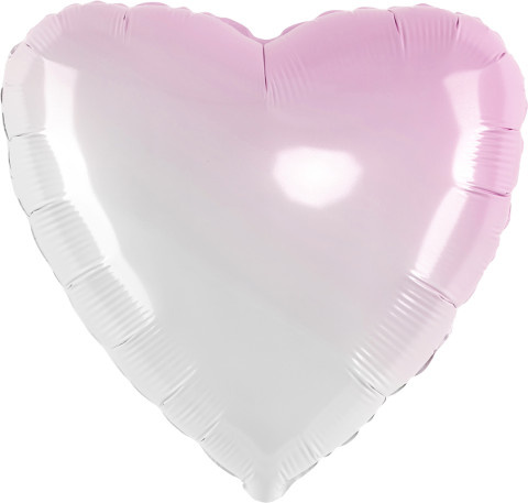 FM Сердце Бело-Розовый, градиент / Heart White-Pink gradient