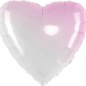 FM Сердце Бело-Розовый, градиент / Heart White-Pink gradient